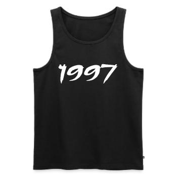 1997 28th Anniversary Gift 1997 Retro 1997 - Men's Premium Organic Tank Top - black - Front - Michal (187cm)