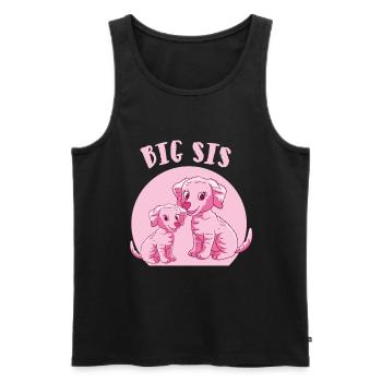 chiens de grande soeur - Débardeur bio Premium Homme - noir - Devant - Michal (187cm)