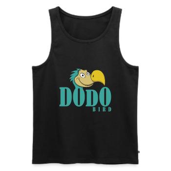 Dodo Schrift mit Dodokopf - Männer Premium Bio Tank Top - Schwarz - Vorne - AI Model Male 178 light (178cm)