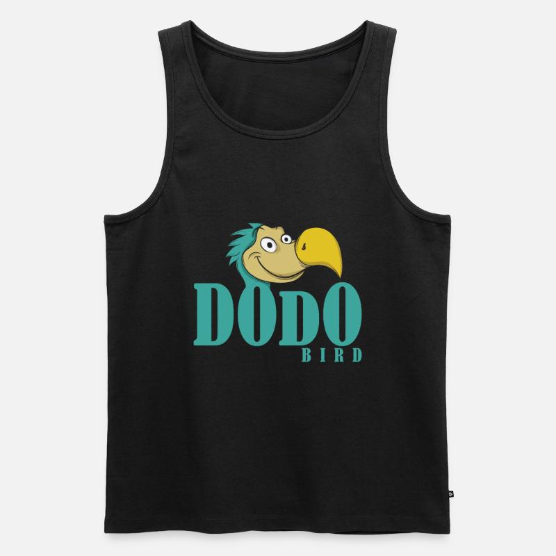 Dodo Schrift mit Dodokopf - Männer Premium Bio Tank Top - Schwarz