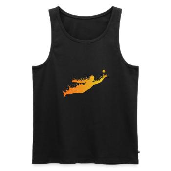 Spikeball Spieler brennt Roundball Sport - Männer Premium Bio Tank Top - Schwarz - Vorne - AI Model Male 178 light (178cm)