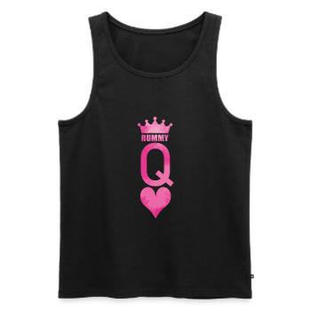 Rummy Dame Herz Hobby Kartenspiel Romme - Männer Premium Bio Tank Top - Schwarz - Vorne - Michal (187cm)