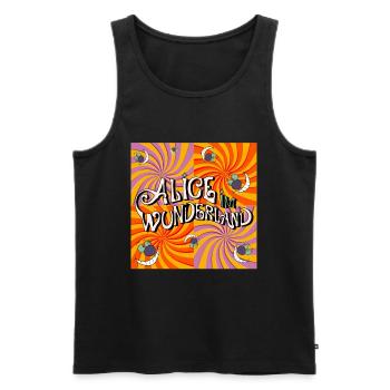 Alice Au Pays Des Merveilles Monde À L’Envers - Débardeur bio Premium Homme - noir - Devant - AI Model Male 178 light (178cm)