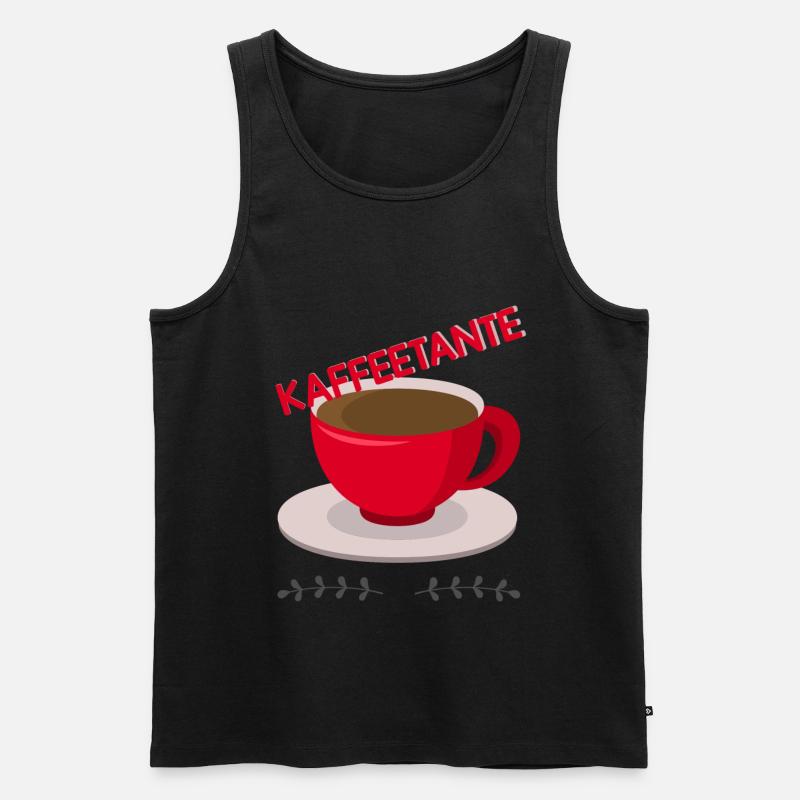 Kaffeetante - Männer Premium Bio Tank Top - Schwarz