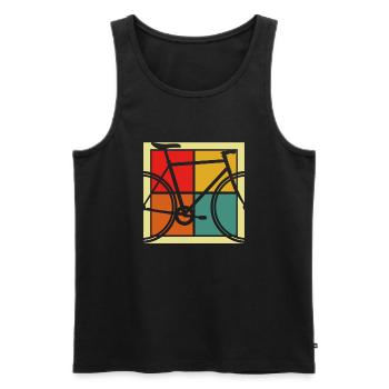 Bicycle - Men's Premium Organic Tank Top - black - Front - Michal (187cm)