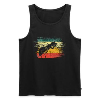 Ant - Men's Premium Organic Tank Top - black - Front - Michal (187cm)
