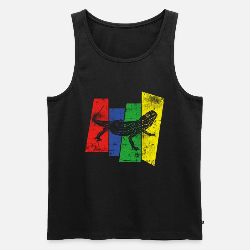 Echse - Männer Premium Bio Tank Top - Schwarz