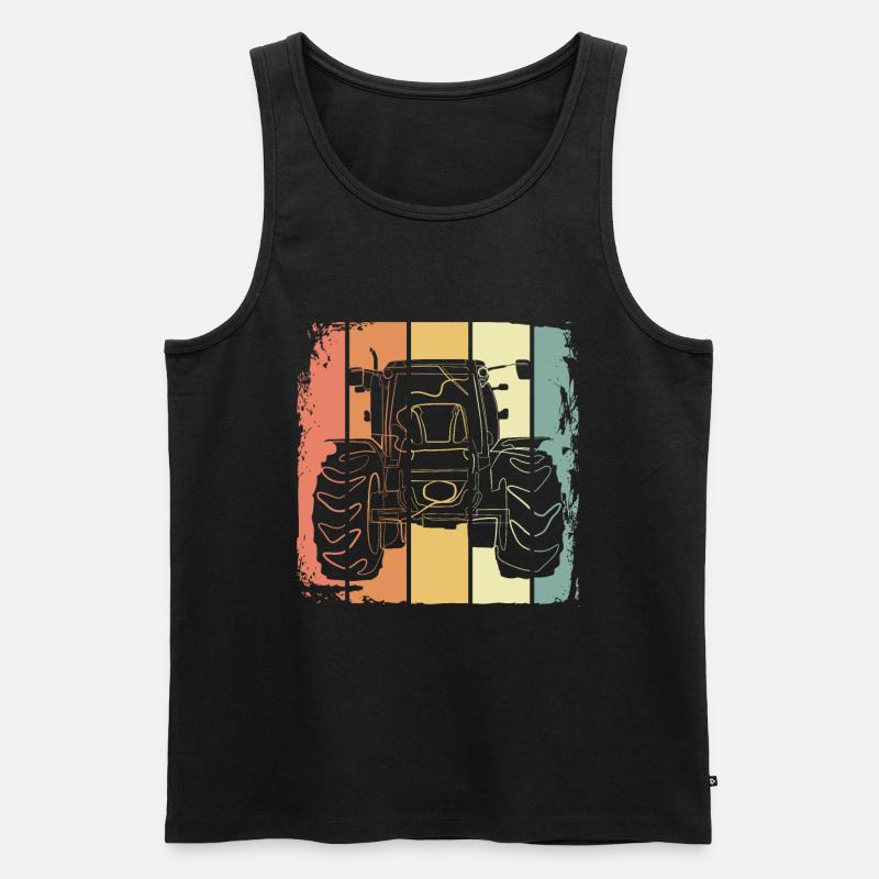 Traktor - Männer Premium Bio Tank Top - Schwarz