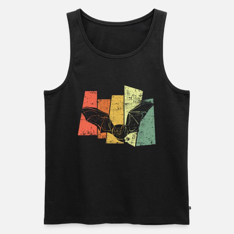 Fledermaus - Männer Premium Bio Tank Top - Schwarz
