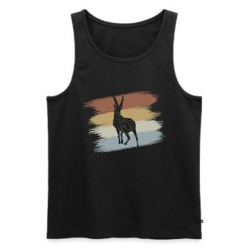 Capricorn Goat - Men's Premium Organic Tank Top - black - Front - Michal (187cm)