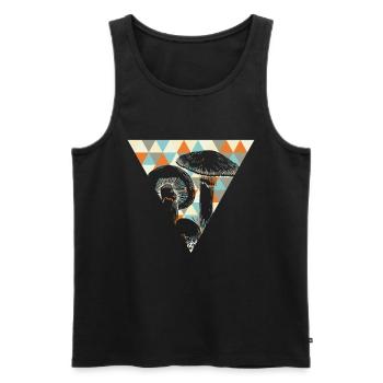 Champignons - Débardeur bio Premium Homme - noir - Devant - Michal (187cm)