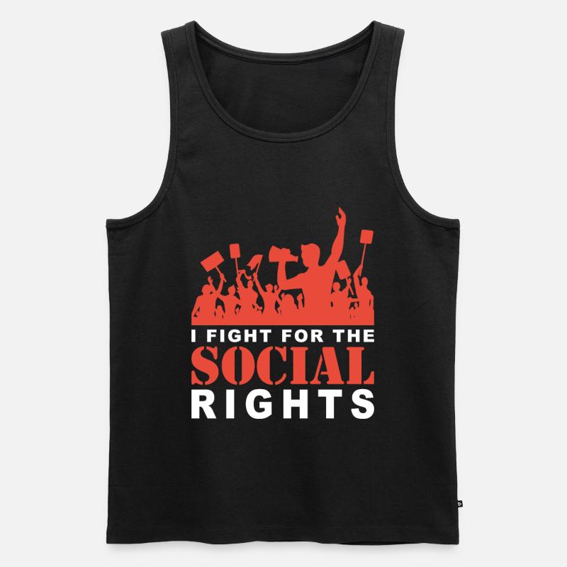 Sozialismus Protest - Männer Premium Bio Tank Top - Schwarz