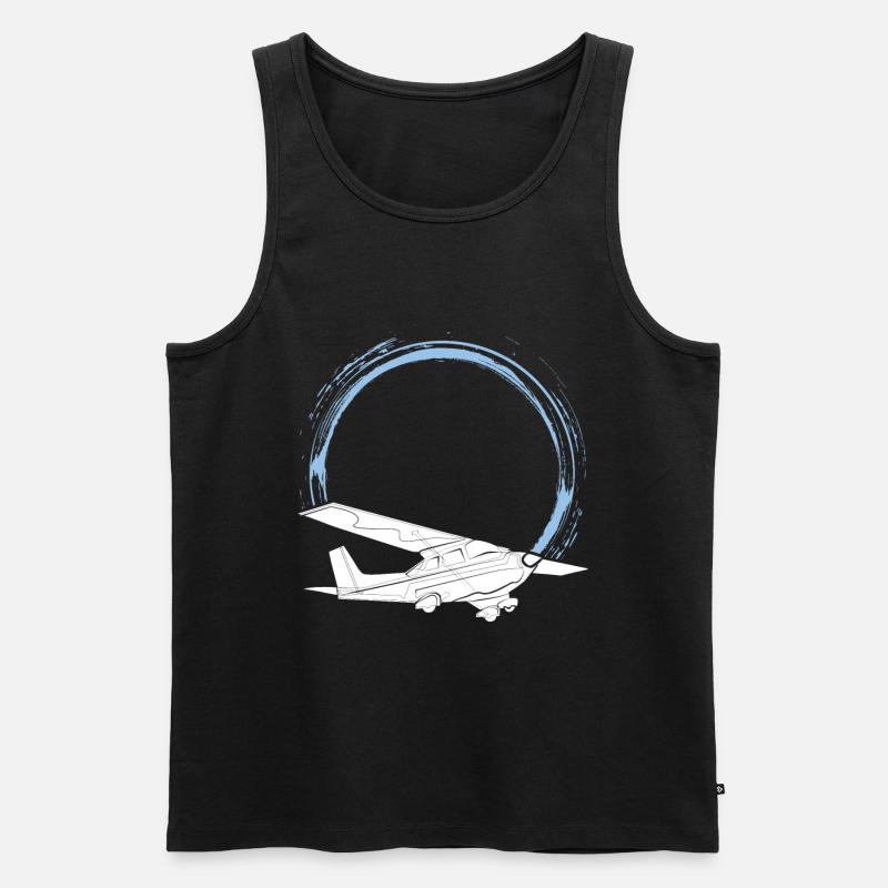 Pilot - Männer Premium Bio Tank Top - Schwarz