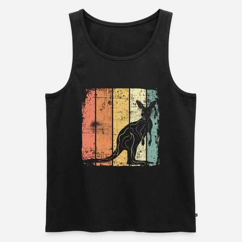 Känguru - Männer Premium Bio Tank Top - Schwarz