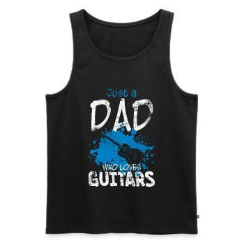 Guitariste papa guitare - Débardeur bio Premium Homme - noir - Devant - Michal (187cm)
