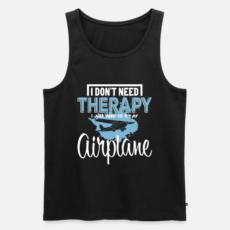 Flugzeug - Männer Premium Bio Tank Top - Schwarz