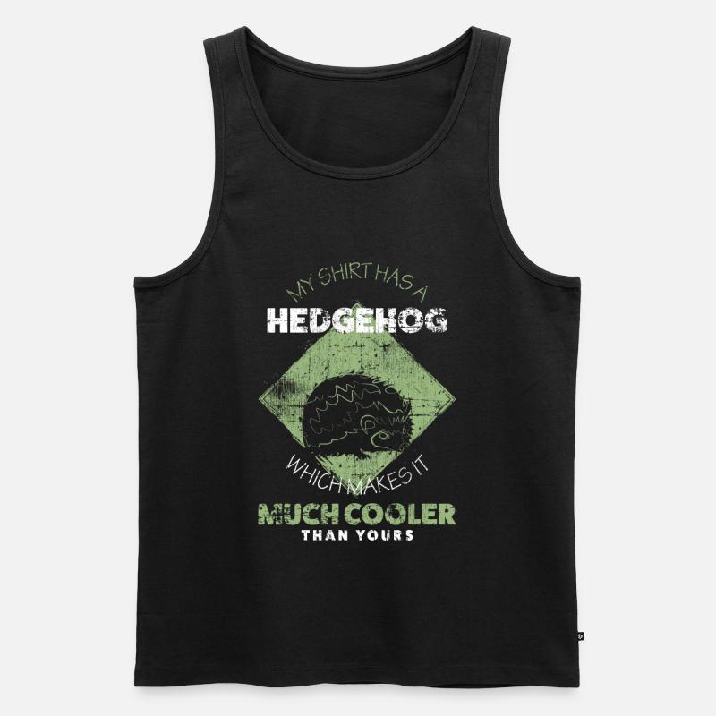 Igel - Männer Premium Bio Tank Top - Schwarz