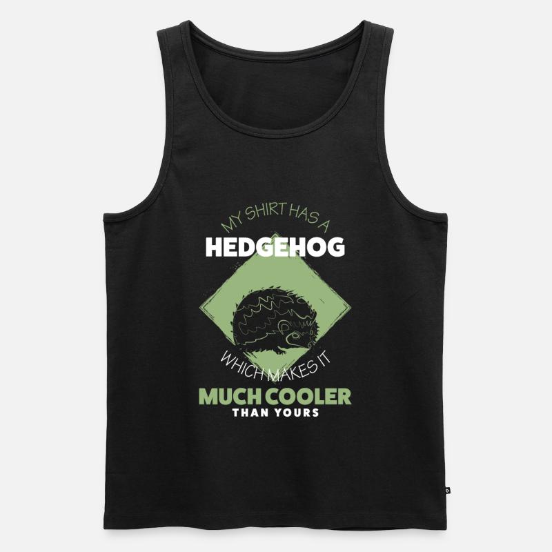 Igel - Männer Premium Bio Tank Top - Schwarz