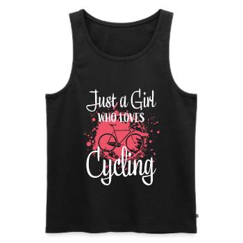 Vélo de course filles - Débardeur bio Premium Homme - noir - Devant - Michal (187cm)