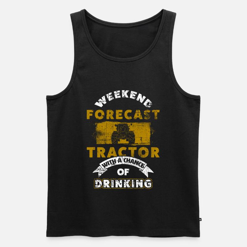 Traktor - Männer Premium Bio Tank Top - Schwarz