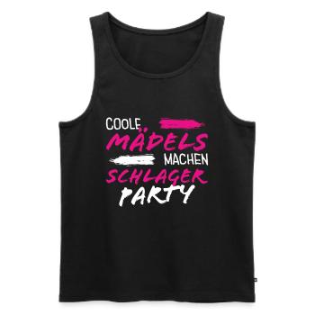 Schlager Mädels Schlagerparty - Männer Premium Bio Tank Top - Schwarz - Vorne - Michal (187cm)