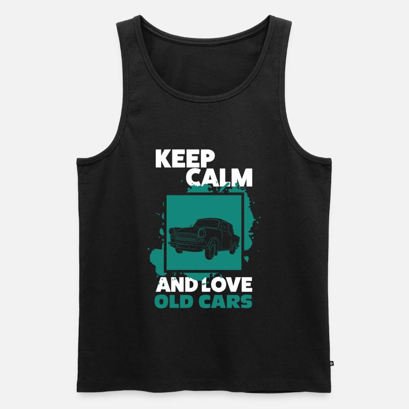 Oldtimer Auto - Männer Premium Bio Tank Top - Schwarz