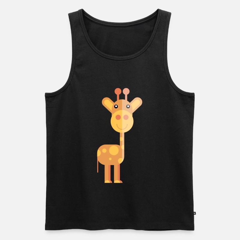 Giraffe Süßes Tier - Männer Premium Bio Tank Top - Schwarz