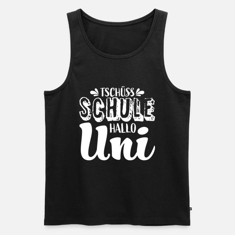 Uni Student Schulabschluss - Männer Premium Bio Tank Top - Schwarz