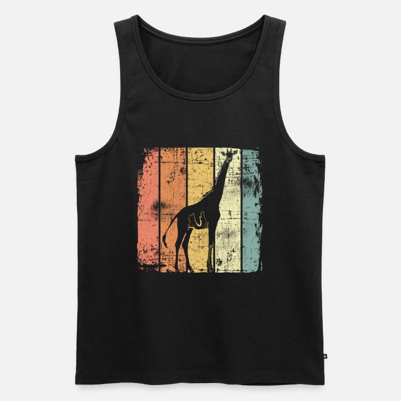 Giraffe - Männer Premium Bio Tank Top - Schwarz