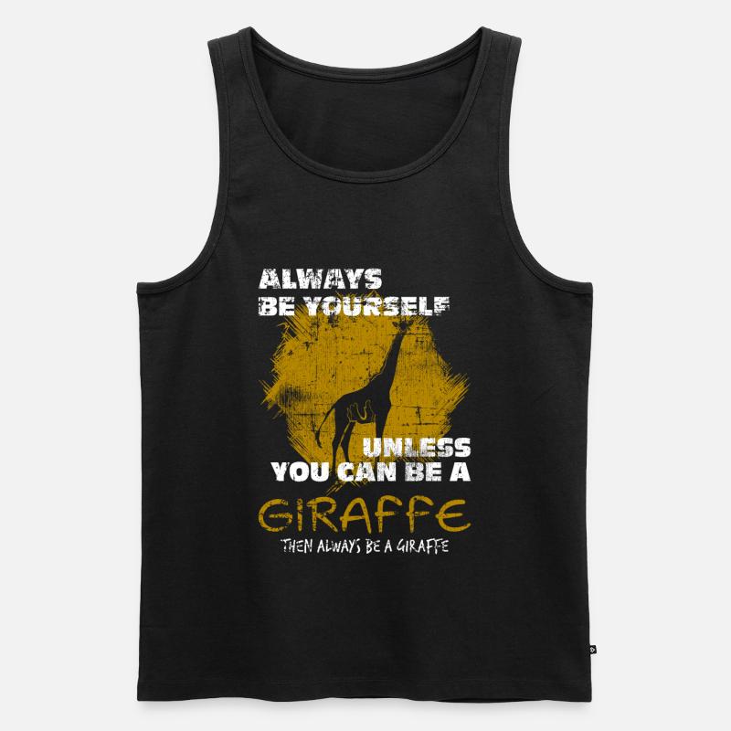 Giraffe - Männer Premium Bio Tank Top - Schwarz