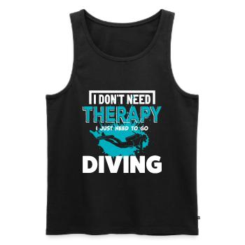 Diving Divers - Men's Premium Organic Tank Top - black - Front - Michal (187cm)