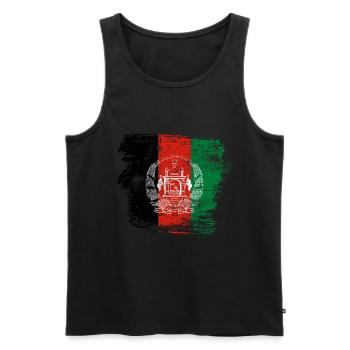 Afghanistan - Männer Premium Bio Tank Top - Schwarz - Vorne - AI Model Male 178 light (178cm)