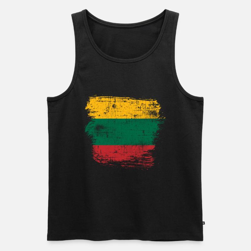 Litauen - Männer Premium Bio Tank Top - Schwarz