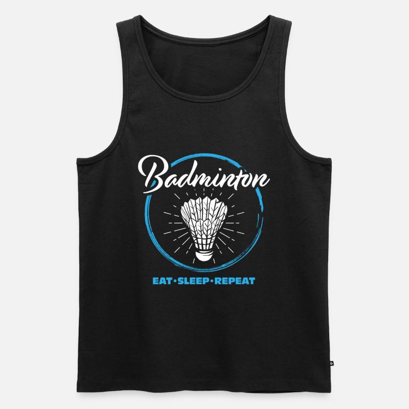 Badminton - Männer Premium Bio Tank Top - Schwarz