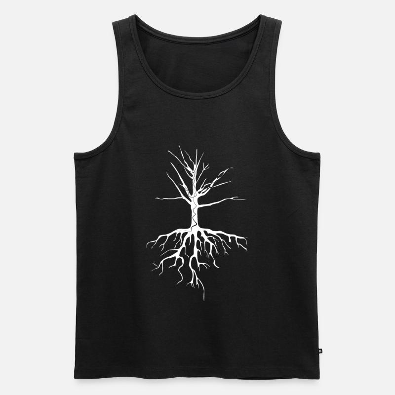 Baum - Männer Premium Bio Tank Top - Schwarz