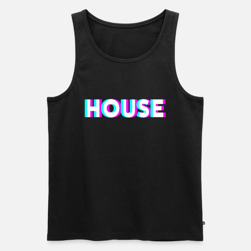 House - Männer Premium Bio Tank Top - Schwarz