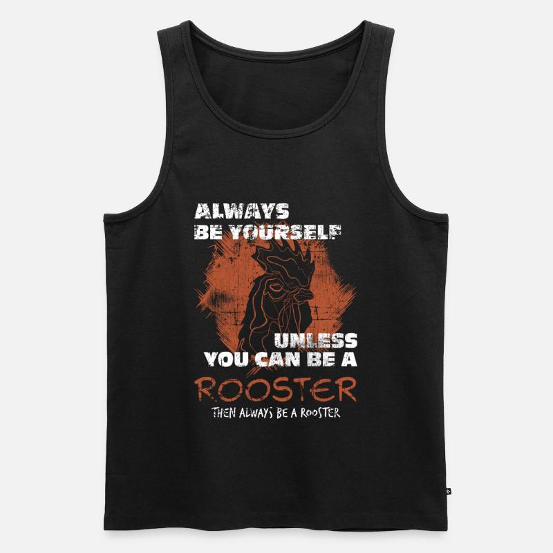 Hahn - Männer Premium Bio Tank Top - Schwarz