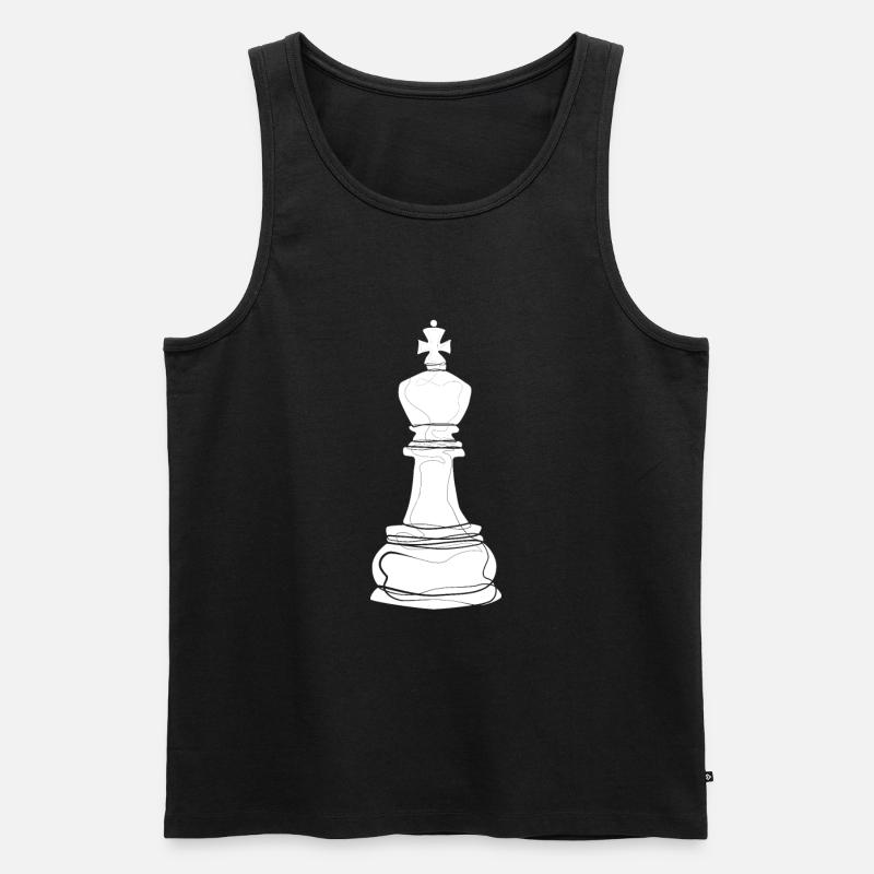 Schach König - Männer Premium Bio Tank Top - Schwarz