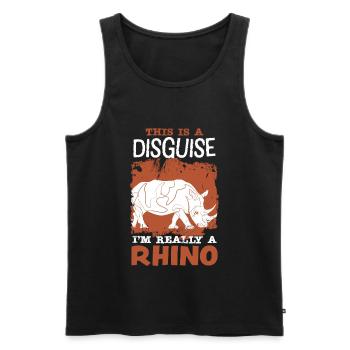 Rhinocéros - Débardeur bio Premium Homme - noir - Devant - Michal (187cm)