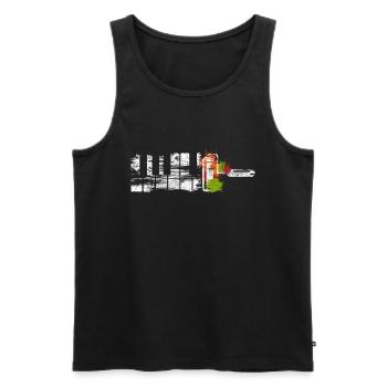 Klavier - Männer Premium Bio Tank Top - Schwarz - Vorne - Michal (187cm)