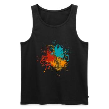 Saxofon - Männer Premium Bio Tank Top - Schwarz - Vorne - Michal (187cm)