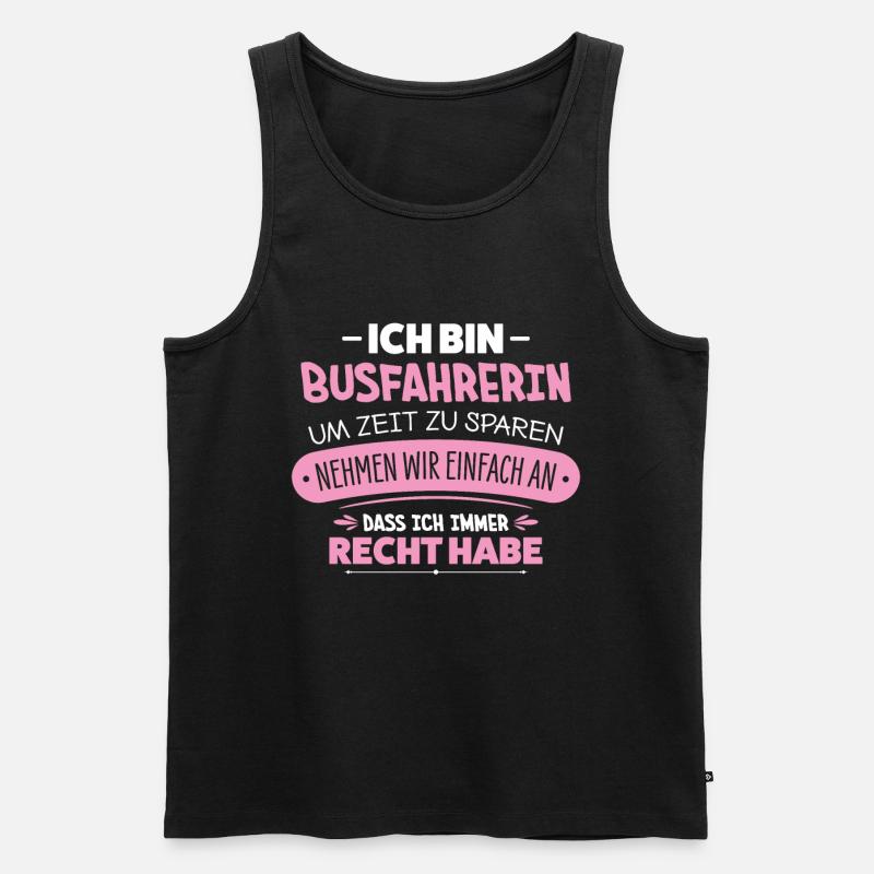 Busfahrerin - Männer Premium Bio Tank Top - Schwarz