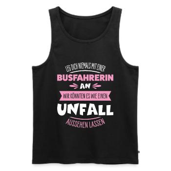 Busfahrerin - Männer Premium Bio Tank Top - Schwarz - Vorne - AI Model Male 178 light (178cm)