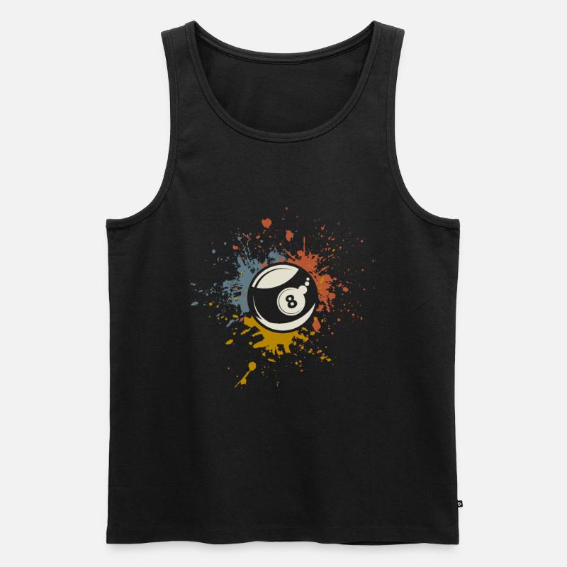 Billard - Männer Premium Bio Tank Top - Schwarz