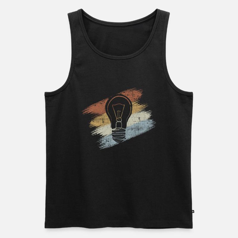Glühbirne - Männer Premium Bio Tank Top - Schwarz