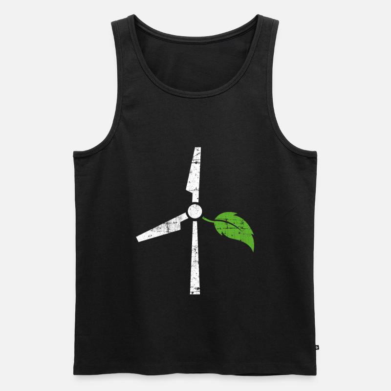 Umweltschutz Windenergie - Männer Premium Bio Tank Top - Schwarz