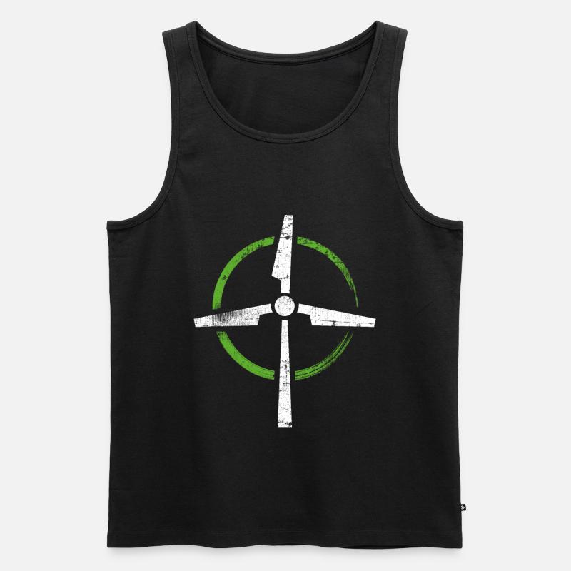 Windkraft - Männer Premium Bio Tank Top - Schwarz