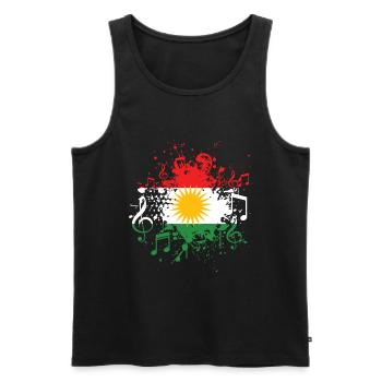 Kurden Musik Kurdistan - Männer Premium Bio Tank Top - Schwarz - Vorne - AI Model Male 178 light (178cm)