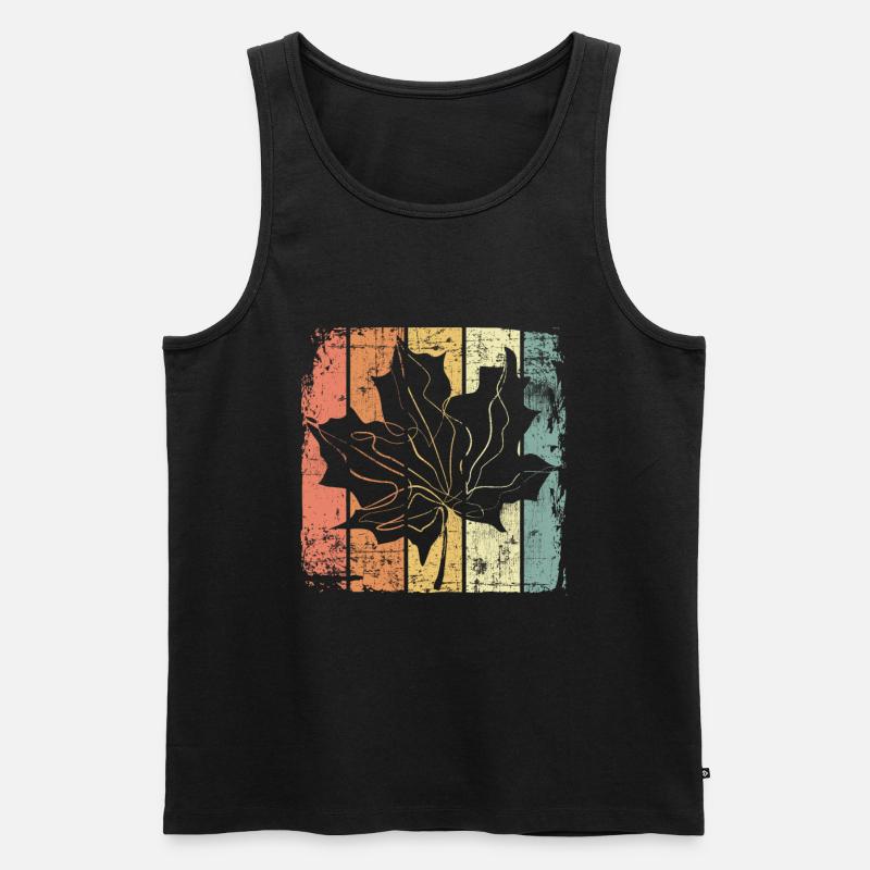 Herbst - Männer Premium Bio Tank Top - Schwarz