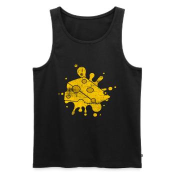 Cheese - Men's Premium Organic Tank Top - black - Front - Michal (187cm)